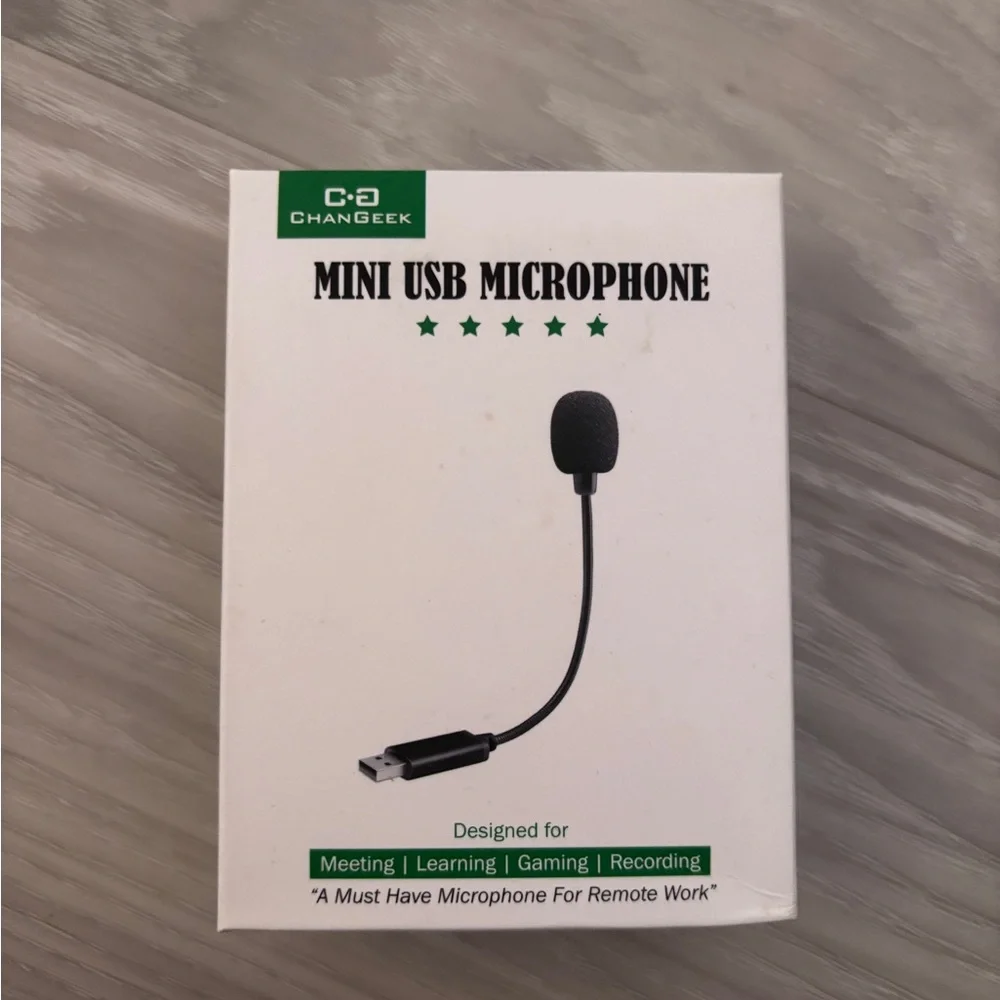 ChangEEK Mini USB Microphone – Plug & Play USB-A Mic for Zoom, Meetings & Gaming